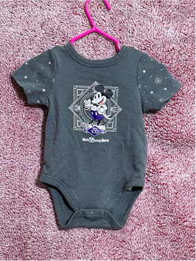 Disney baby 100 years of magic Gray Mickey Mouse Bodysuit 6-9 Months